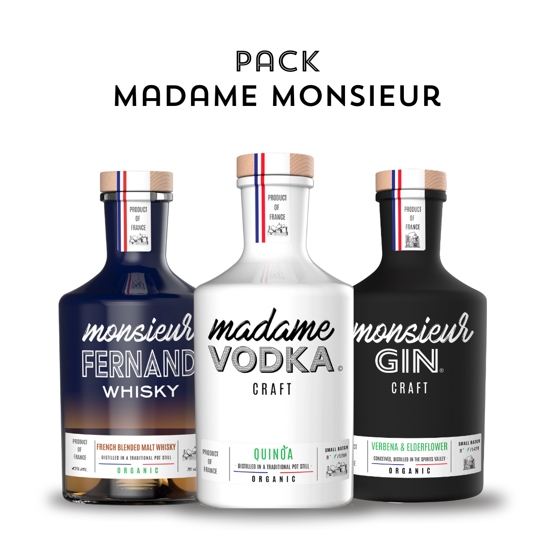 Coffret Trilogie 70cl Madame Monsieur