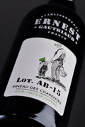 Ernest Gautriaud Pineau des Charentes BIO Lot AB-15 — détail étiquette sur fond noir