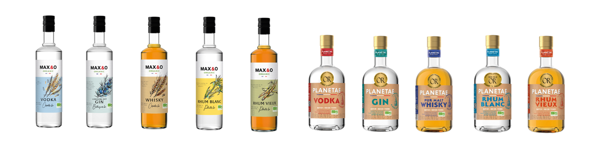 Collections MAX&O et Planetae — dix bouteilles de spiritueux français