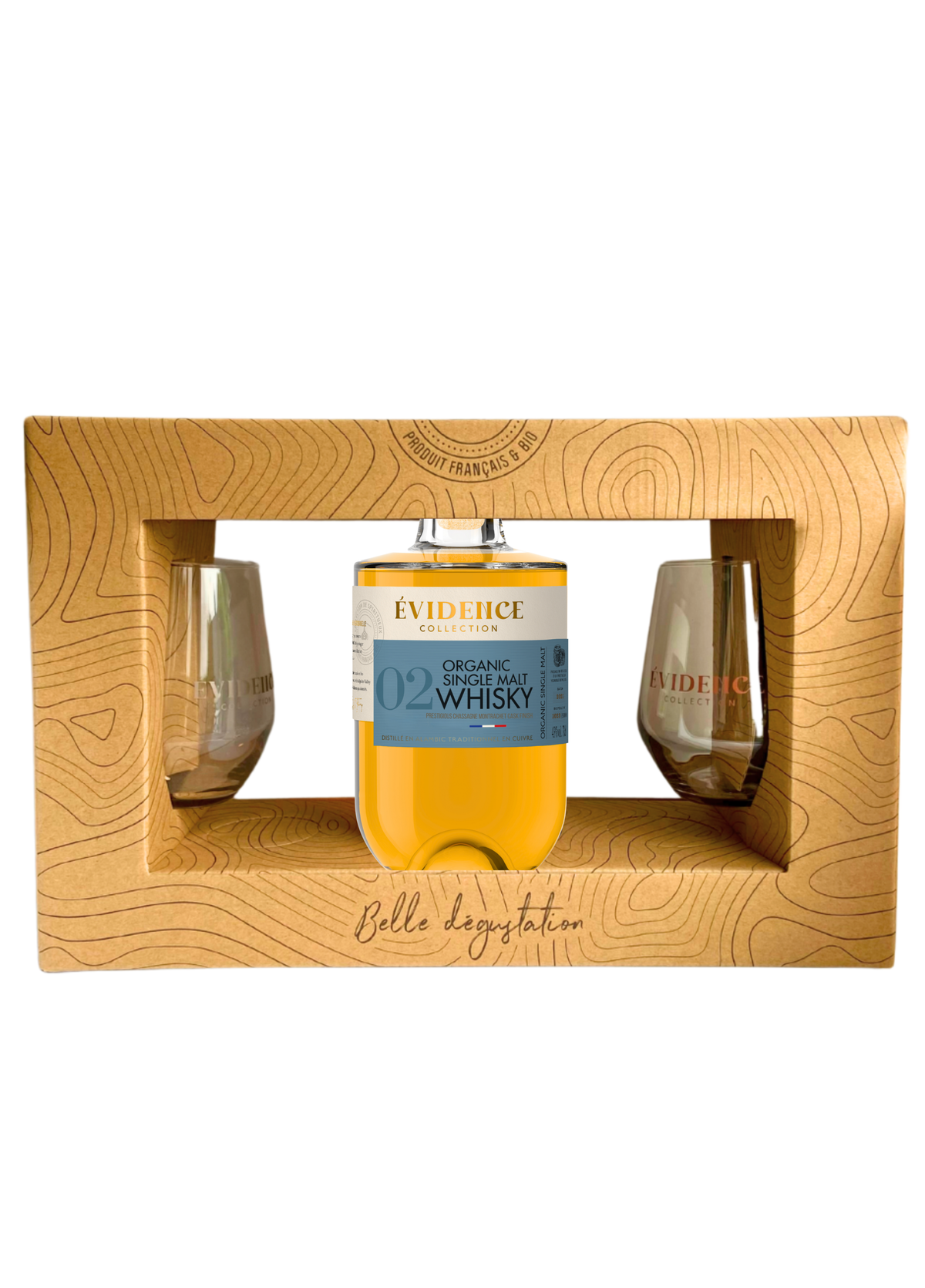 Coffret Évidence N°02 — Whisky BIO + 2 verres