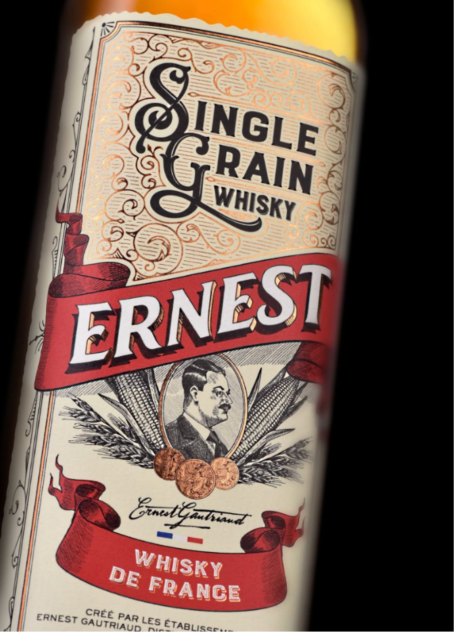 Ernest Single Grain Whisky - macro etiquette p34