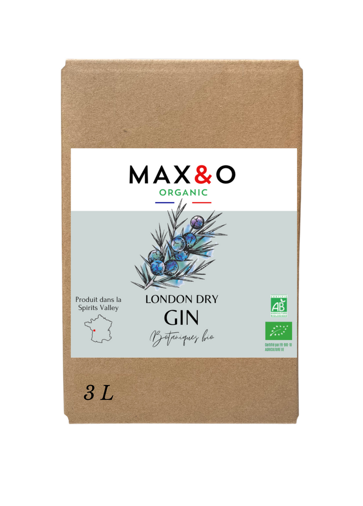 MAX&O Organic London Dry Gin BIO – BIB 3 litres