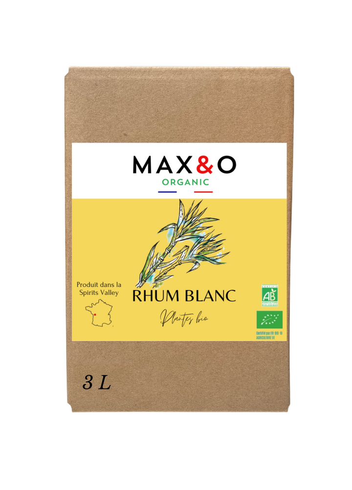 MAX&O Organic Rhum Blanc BIO – BIB 3 litres