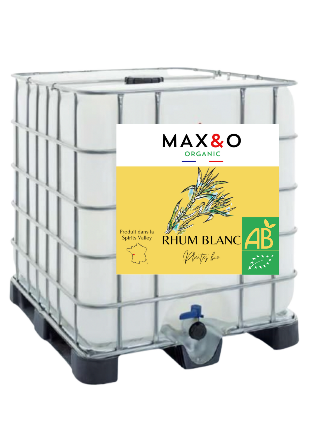 MAX&O Organic Rhum Blanc BIO — GRV 1000 litres