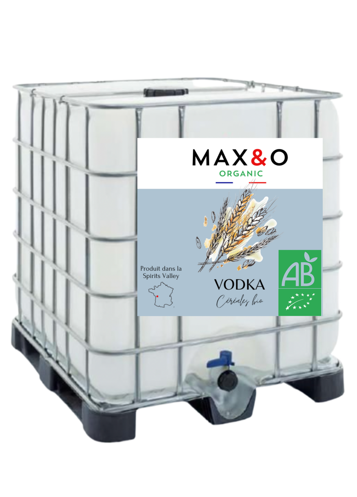 MAX&O Organic Vodka BIO — GRV 1000 litres