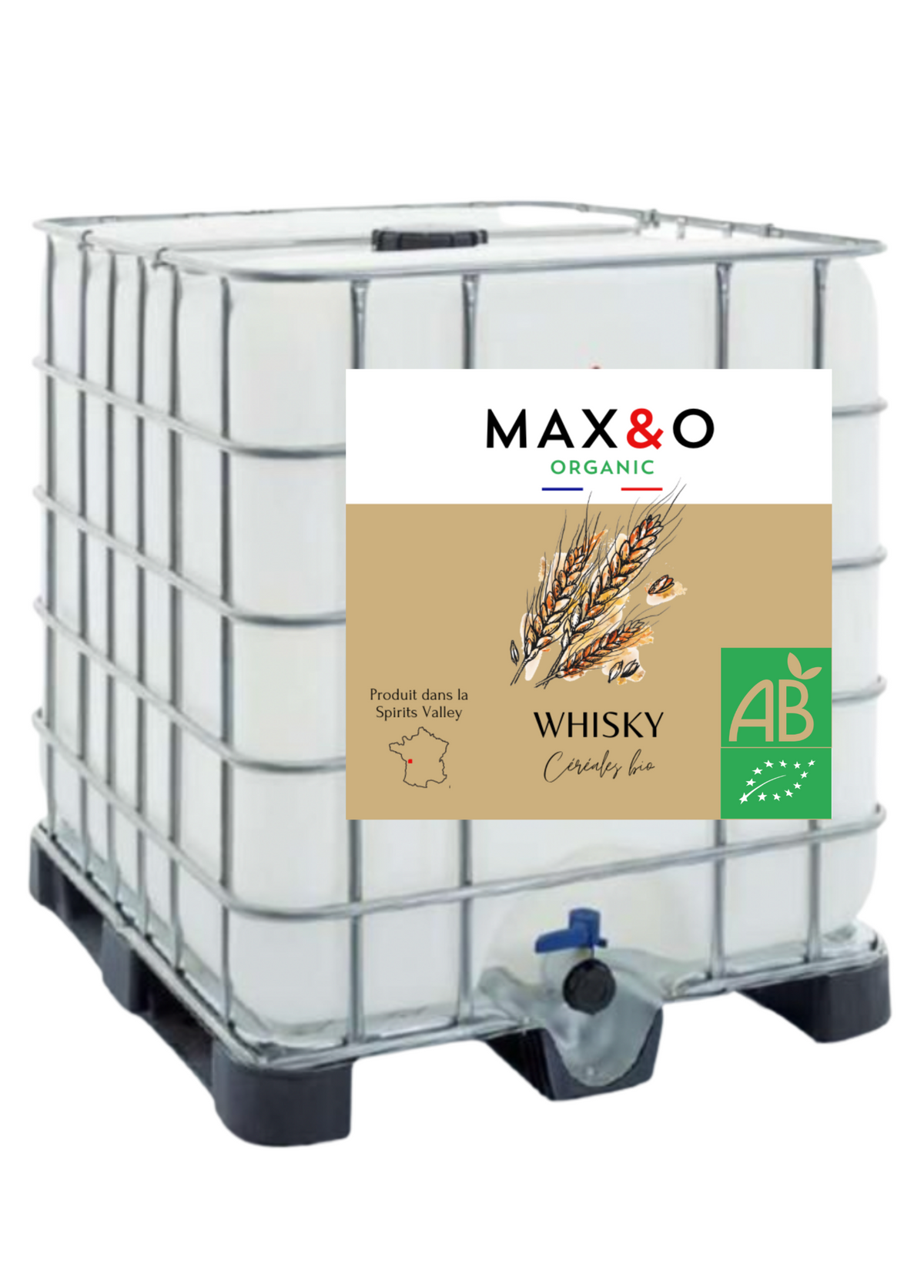 MAX&O Organic Whisky BIO — GRV 1000 litres