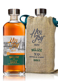 Hee Joy Belize XO Single Cask 2011, bouteille et son étui en toile de jute