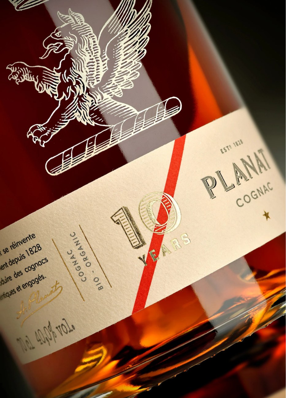 Planat Cognac 10 Ans — détail de l'étiquette