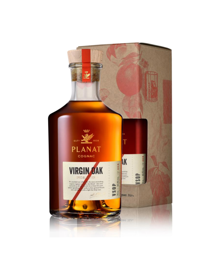 Bouteille et étui Planat Organic Cognac VSOP Virgin Oak BIO 70 cl