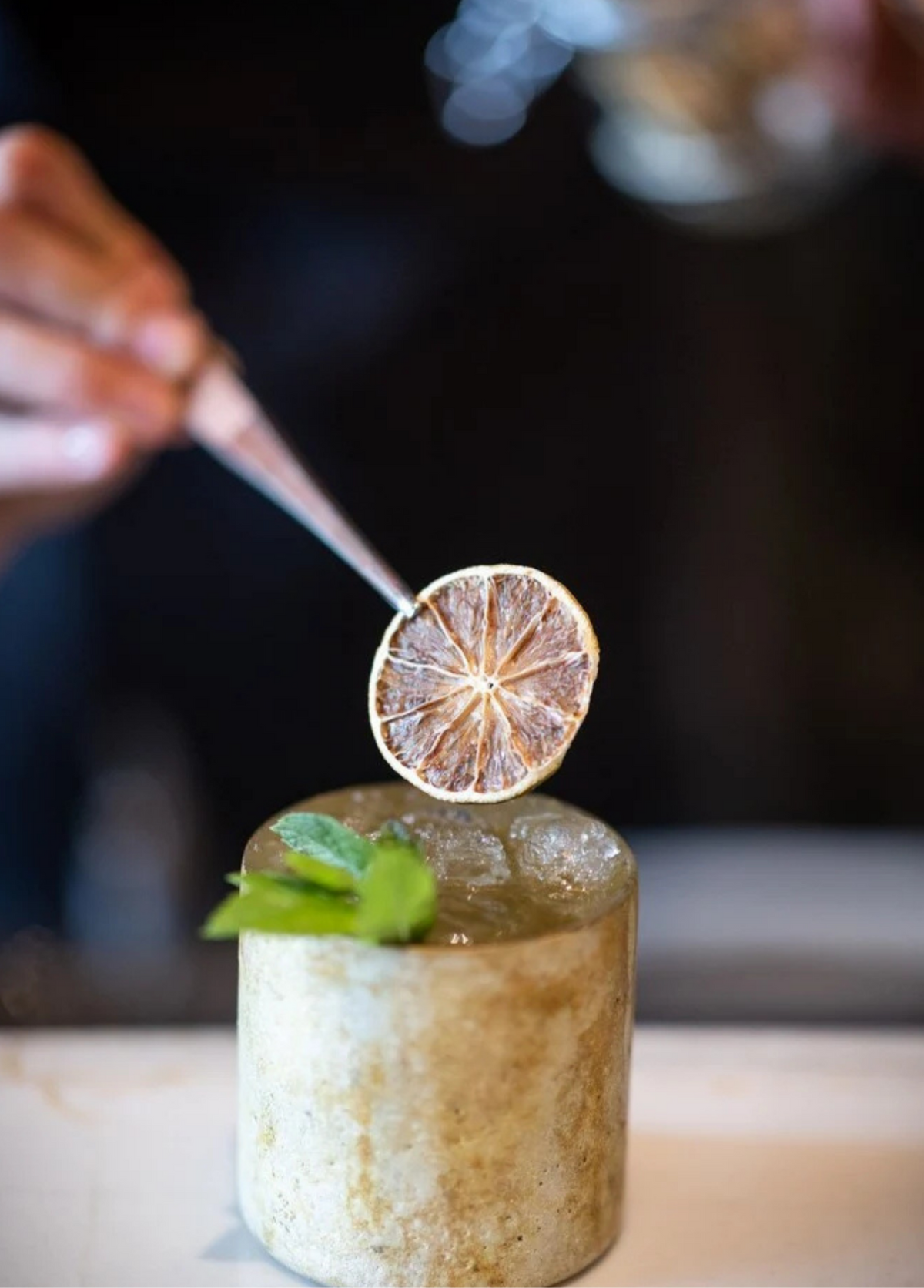 Cocktail au Cognac Planat Organic VSOP – détail de service